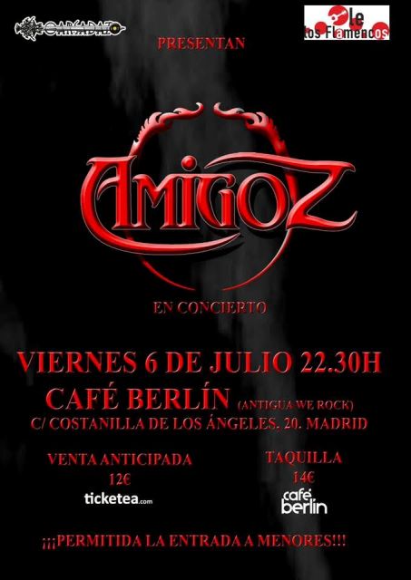Este viernes 6 de julio AmigoZ en Madrid