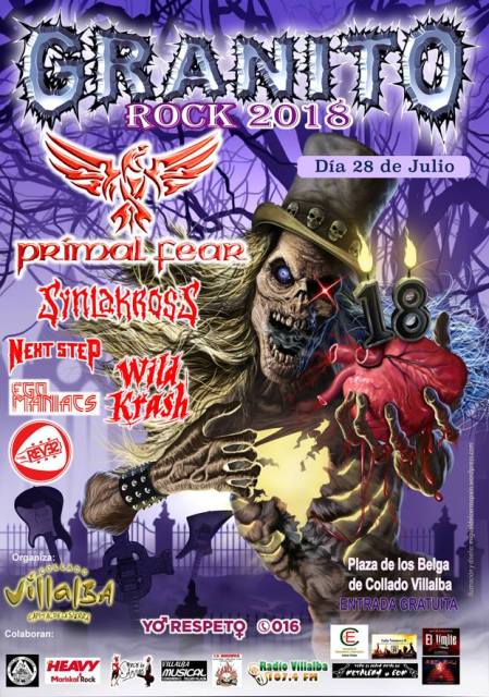 Cartel del Granito Rock 2018 de Collado Villalba (Madrid)