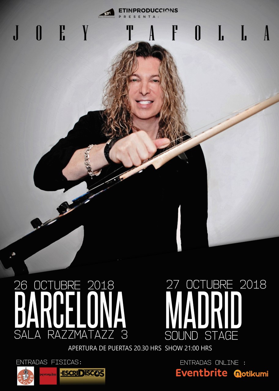 En octubre Joey Tafolla en Barcelona y Madrid