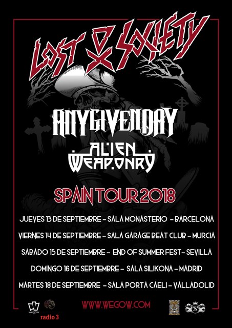 Confirmada en septiembre la Gira de Lost Society