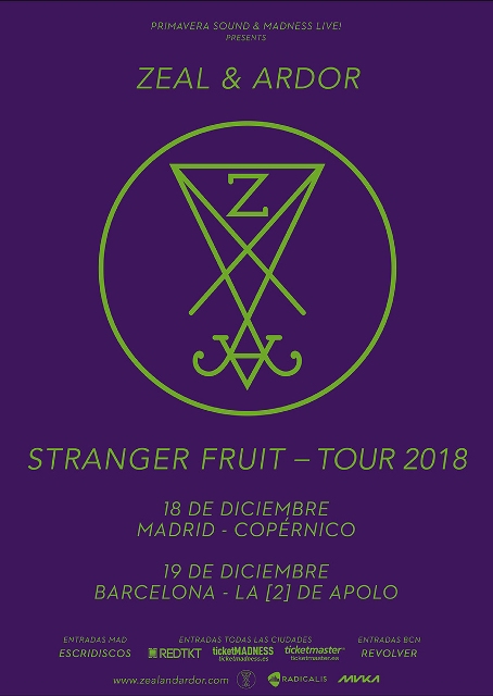 Zeal & Ardor en Madrid y Barcelona