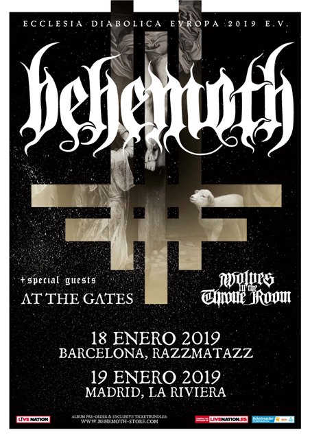 Behemoth en Barcelona y Madrid en enero