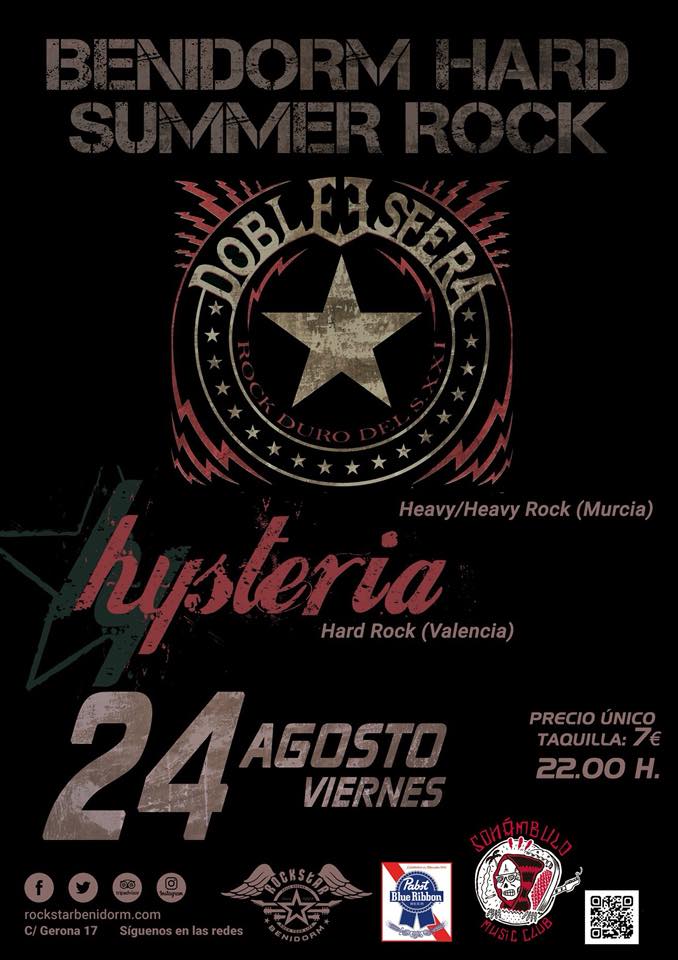 Doble Esfera este viernes 24 de agosto en Benidorm (Alicante)