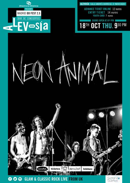 Neon Animal en Madrid el 18 de octubre
