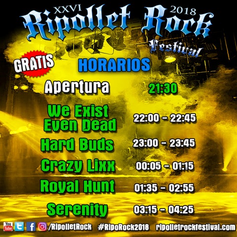 Horarios del Ripollet Rock 2018