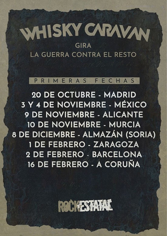 Este sábado arranca en Madrid la gira de presentación de «La Guerra Contra el Resto» de Whisky Caravan
