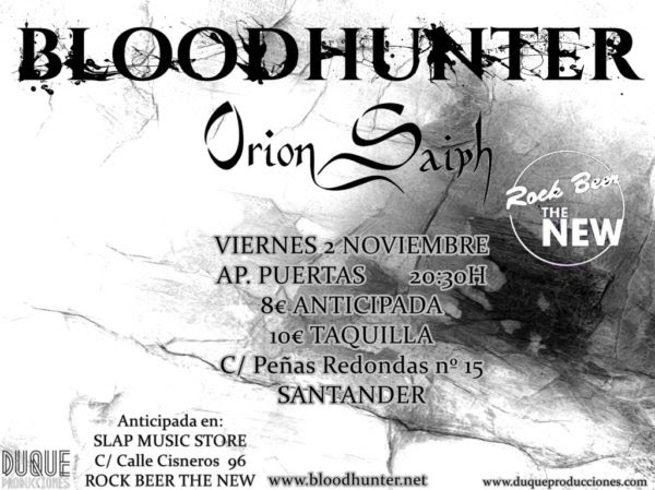 Bloodhunter en Santander y Zaragoza