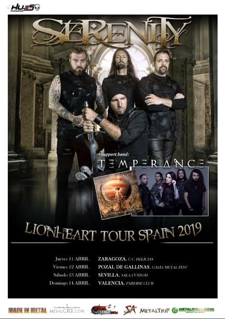 Gira confirmada de Serenity con Temperance