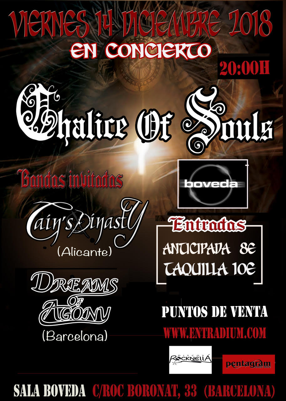 Chalice Of Souls el 14 de diciembre en Barcelona