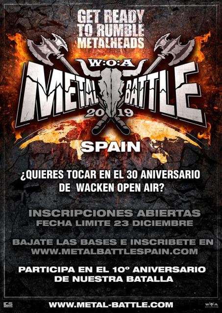 Convocado el W:O:A Metal Battle Spain 2019