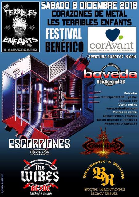 Festival benéfico Corazones de Metal Les Terribles Enfants en Barcelona