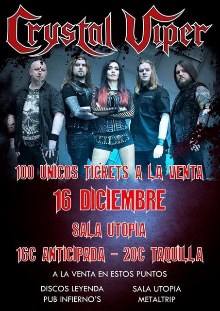 Crystal Viper en Zaragoza el 16 de diciembre