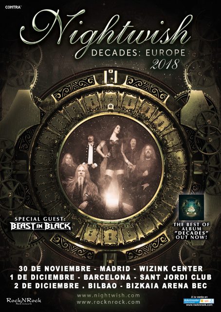 Horarios de los conciertos de Nightwish