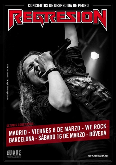 Regresion anuncia conciertos de despedida de su vocalista