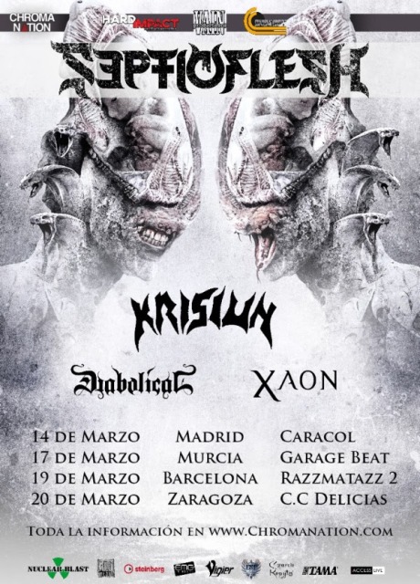 Gira en marzo de Septicflesh con Krisium, Diabolical y Xaon