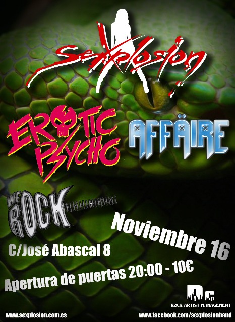 Sexplosion con Erotic Psycho en We Rock de Madrid