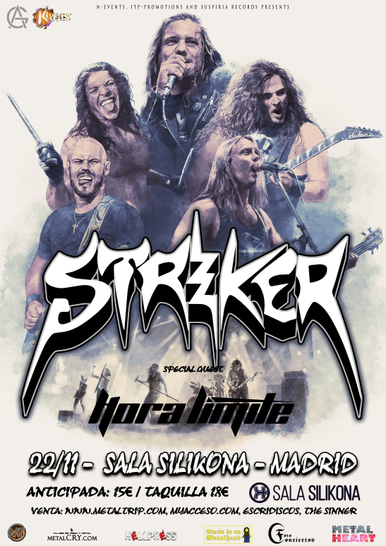 Los canadienses Striker en Madrid el 22 de noviembre: todos los detalles