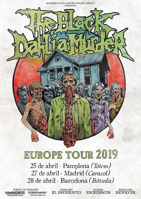 Gira de The Black Dahlia Murder en abril de 2019