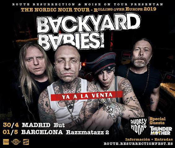 Backyard Babies en Madrid y Barcelona