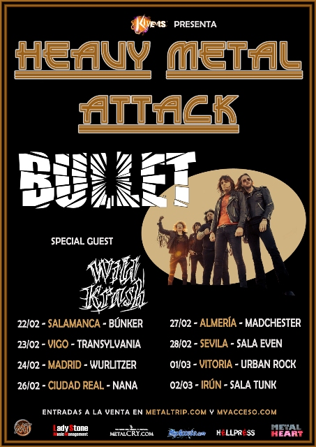 Gira de los suecos Bullet en febrero