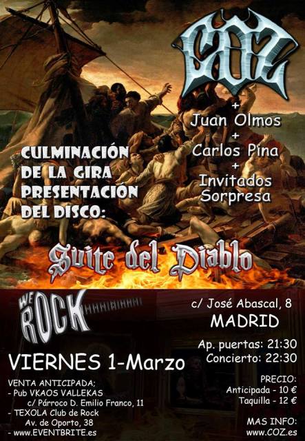 Coz cierra su Gira en Madrid el 1 de marzo