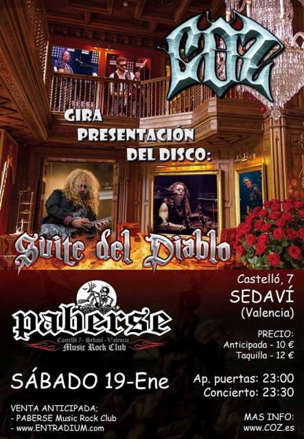Concierto de Coz en el Paberse Club de Valencia