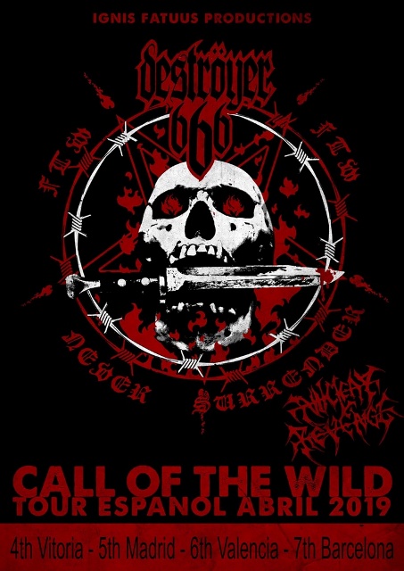 Gira en abril de 2019 de Deströyer 666