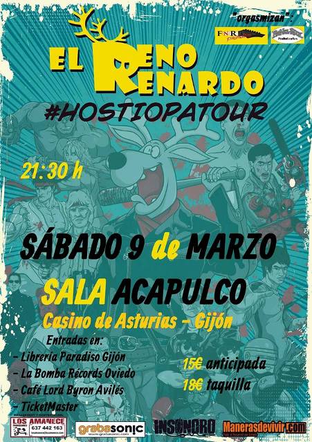 El Reno Renardo el 9 de marzo en Gijón