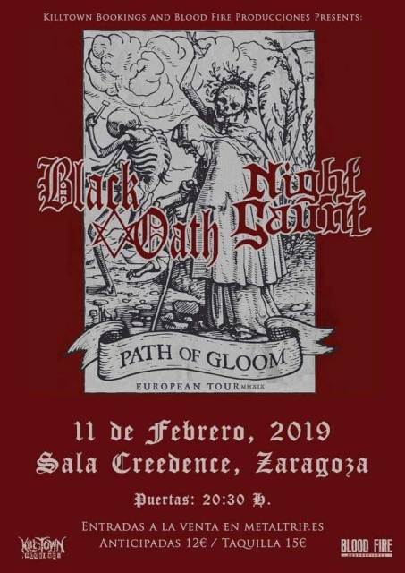 Black Oath en concierto en Zaragoza el 11 de febrero