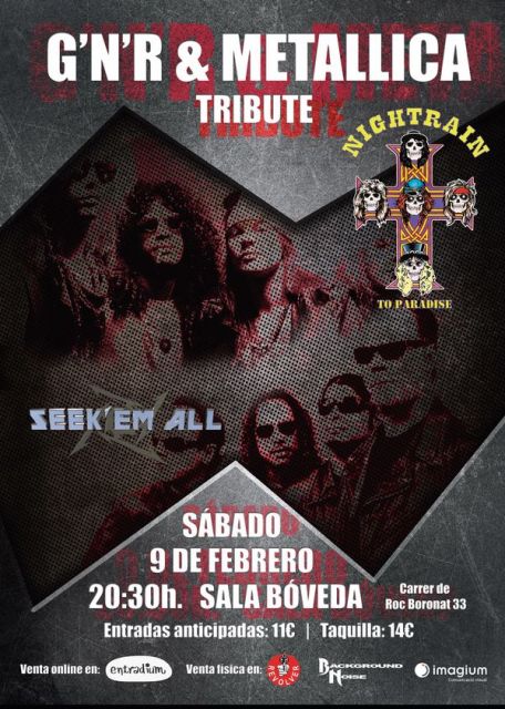 Concierto de Seek Em All y de Nightrain To Paradise en Barcelona