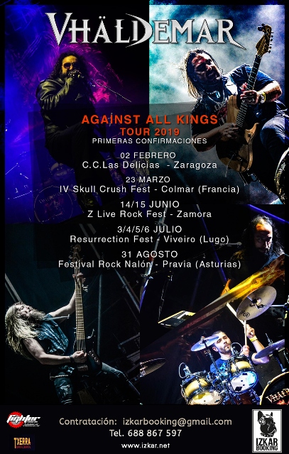 Más fechas del Against All Kings” Tour  de Vhäldemar
