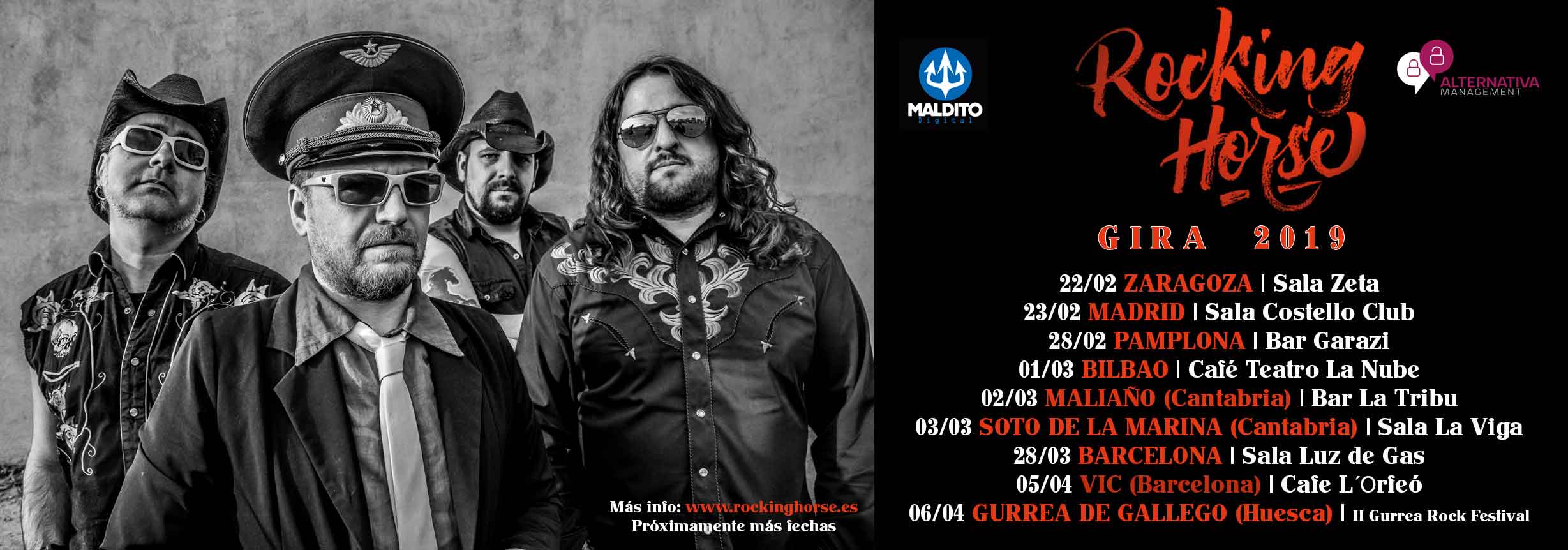 Cambio de fecha del concierto de Rocking Horse en Barcelona