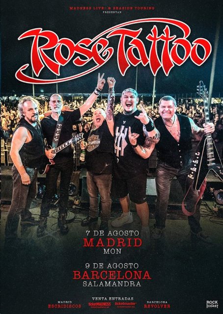 Fechas confirmadas en agosto de Rose Tattoo