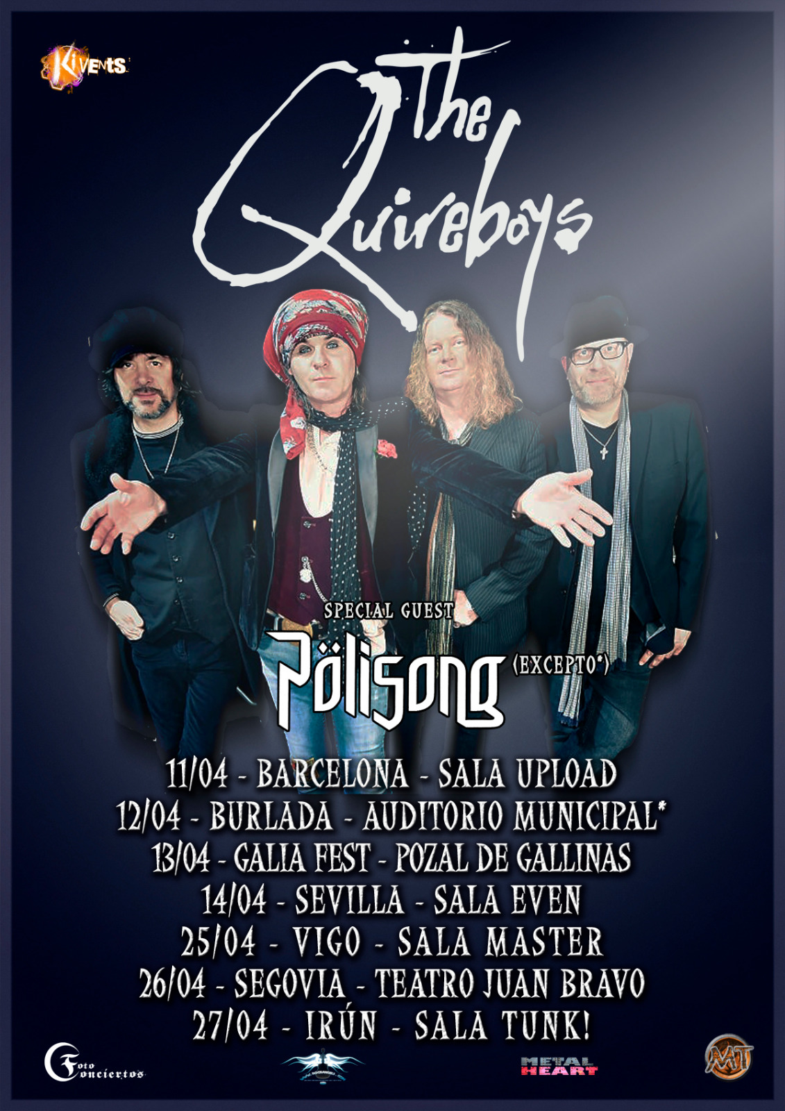 The Quireboys en Vigo e Irún