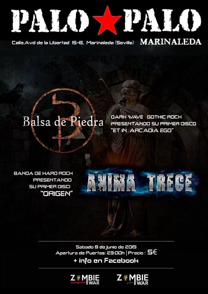 Anima Trece y Balsa de Piedra el 8 de junio en  Marinaleda (Sevilla)