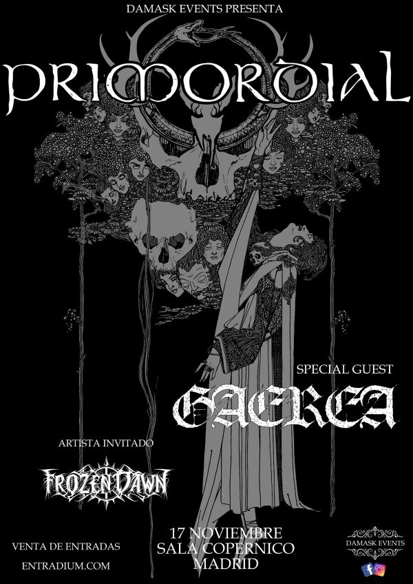 Primordial en Madrid el 17 de noviembre