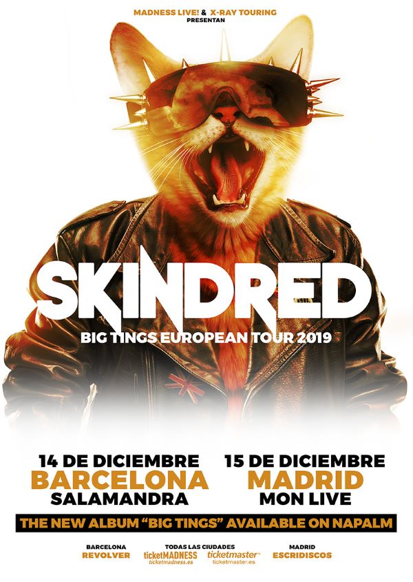 Conciertos de Skindred en Barcelona y Madrid