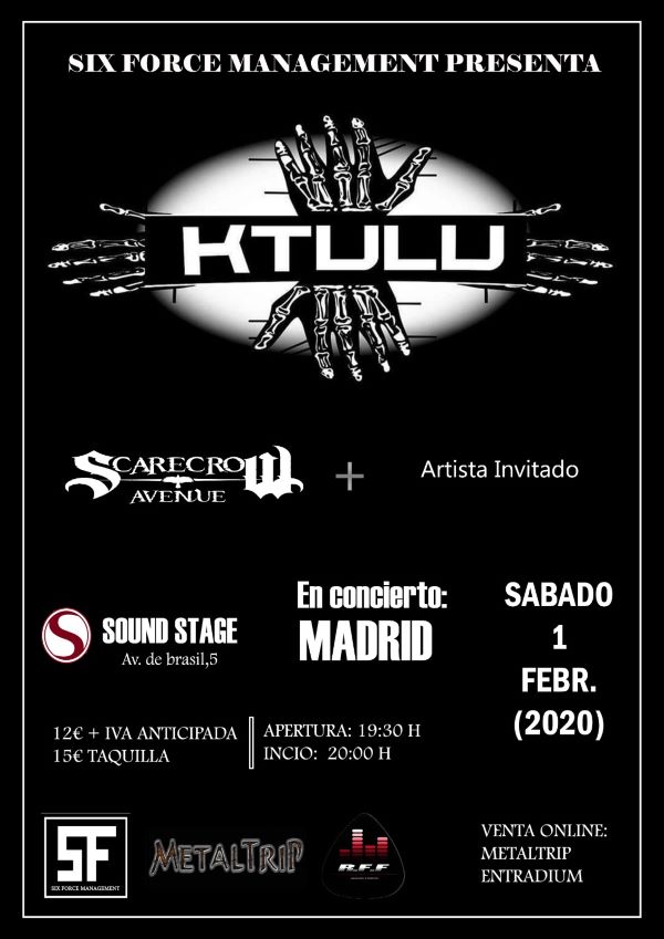 Ktulu vuelven a Madrid en concierto el 1 de febrero
