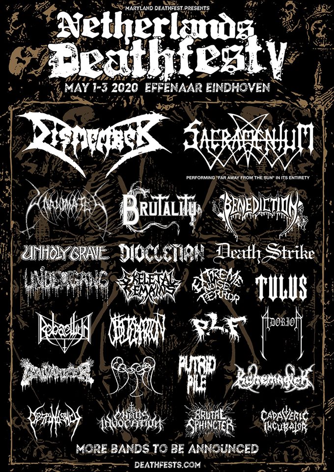 Nuevas confirmaciones del Netherlands Deathfest 2020