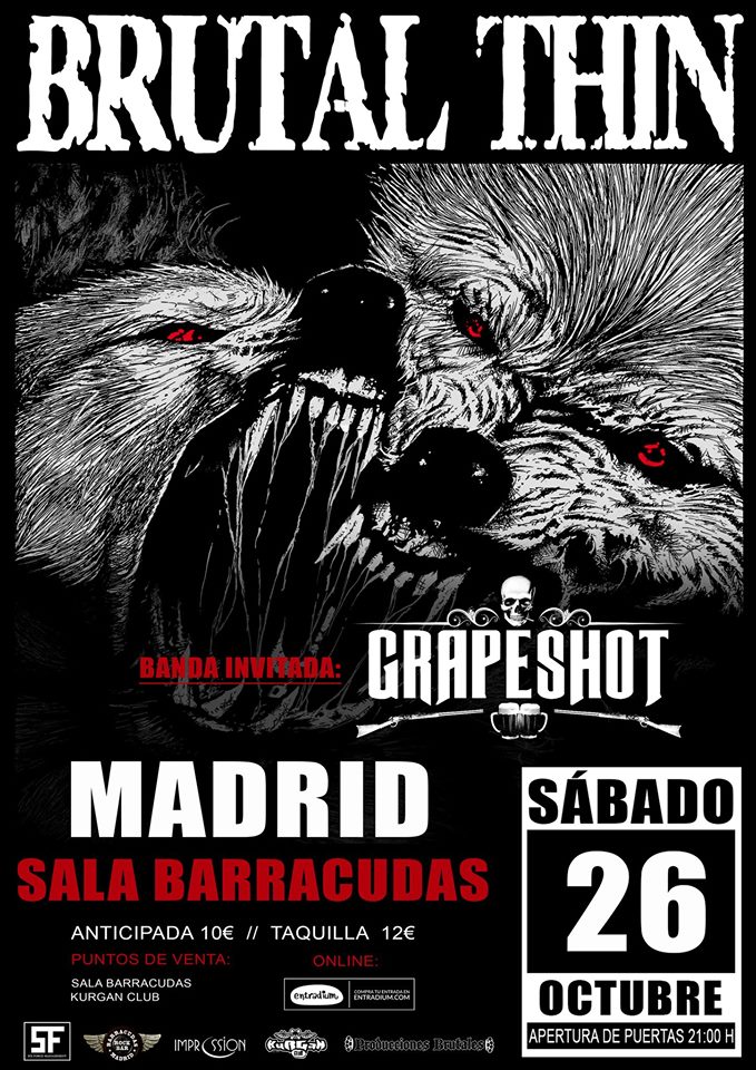 Brutal Thin con Grapeshot en Madrid el 26 de octubre