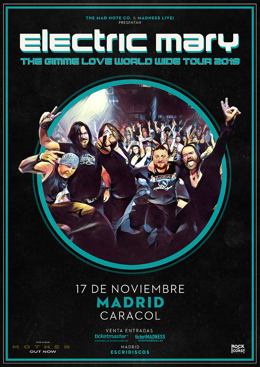 Electric Mary el 17 de noviembre en Sala Caracol de Madrid
