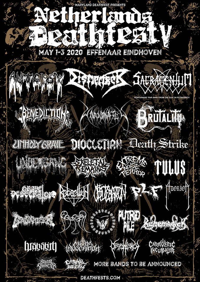 Nuevas confirmaciones del Netherlands Deathfest 2020