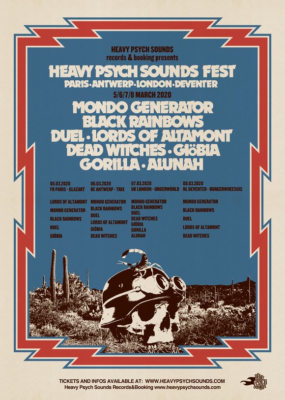 Información del festival itinerante Heavy Psych Sounds