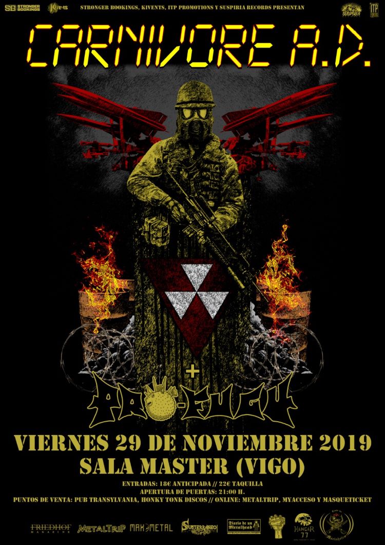 El 29 de noviembre Carnivore A.D. en Vigo