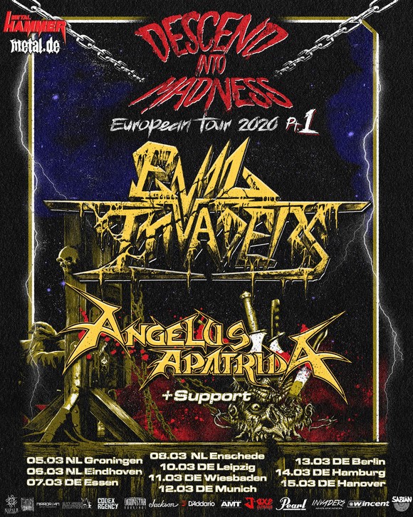 Gira europea de Evil Invaders con Angelus Apatrida