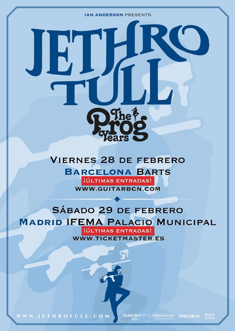 Fechas de Jethro Tull en Barcelona y Madrid