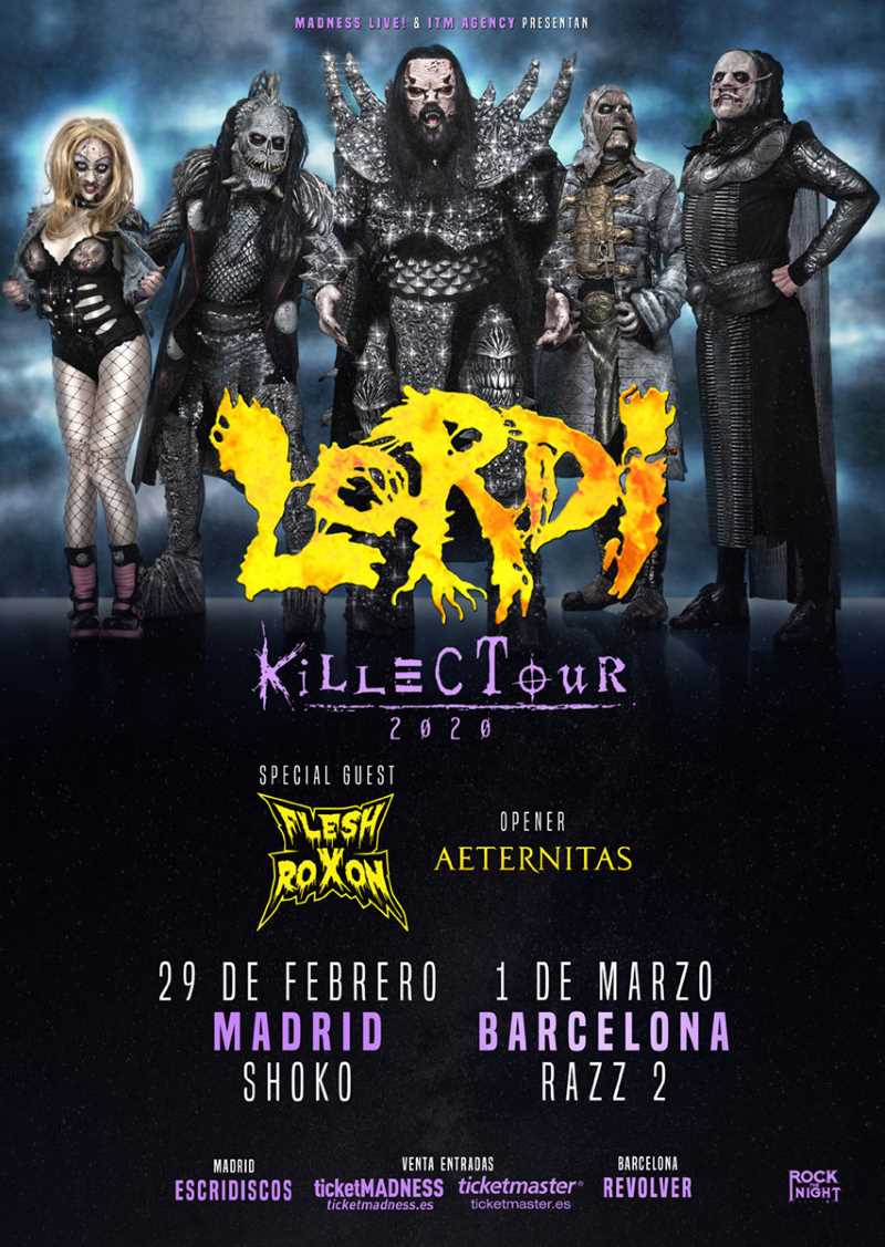 Shows de Lordi en Madrid y Barcelona