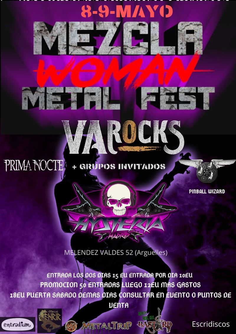 Nueva edición del Woman Metal Mezcla Fest en Madrid