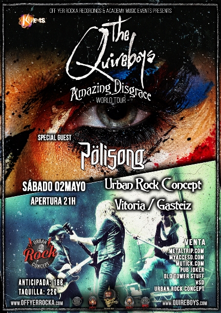 The Quireboys actuarán en Vitoria/Gasteiz