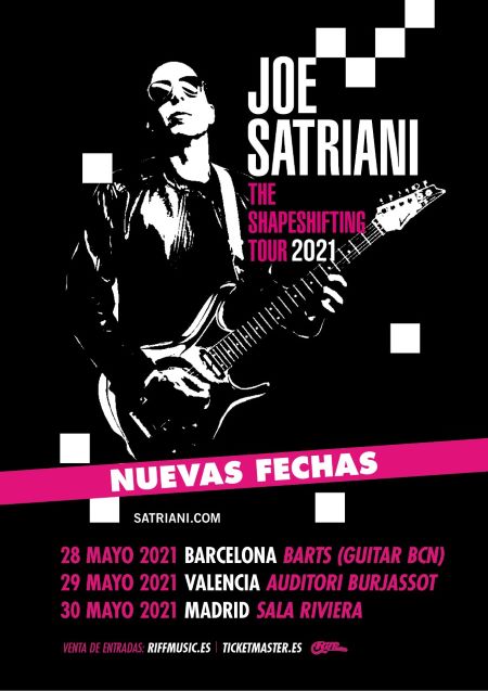 Nuevas fechas de la gira de Joe Satriani